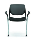 HON Motivate Guest Chair with Fixed Arms, Nesting Stacking Chair, Black (HMN2)