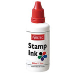 Veltec S-81 Premium Stamp Refill Ink For Self-Inking And Rubber Stamp Pads - 2 Oz (Red)