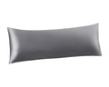 Ersmak Satin Body Pillow Cover, 20x54 Inches Grey Ultra Soft Satin Body Pillow Case for Hair and Skin, Silky Slip Cooling Long S