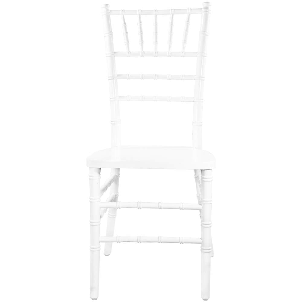 Flash Furniture Wood Chiavari Chairs, 18"L x 15.75"W x 36"H, White