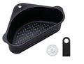 Jrm Multifunctional Plastic Drain Shelf Sink Storage Rack For Kitchen, Bathroom, Soap Box Organizer (Black, 1Pc)