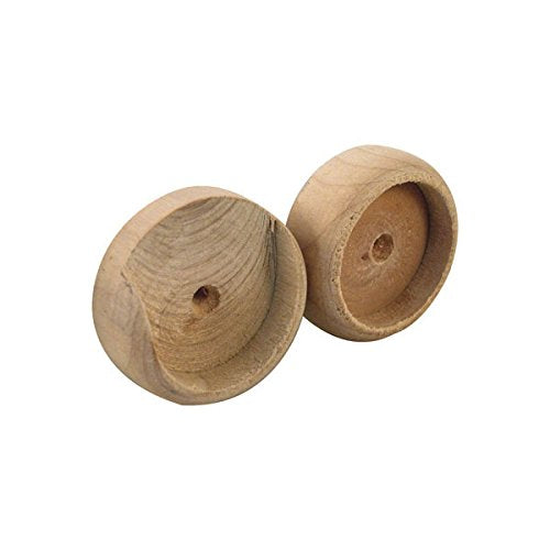 Prime-Line N 6794 1-3/8 In. Wooden Closet Pole Socket (1 Set)
