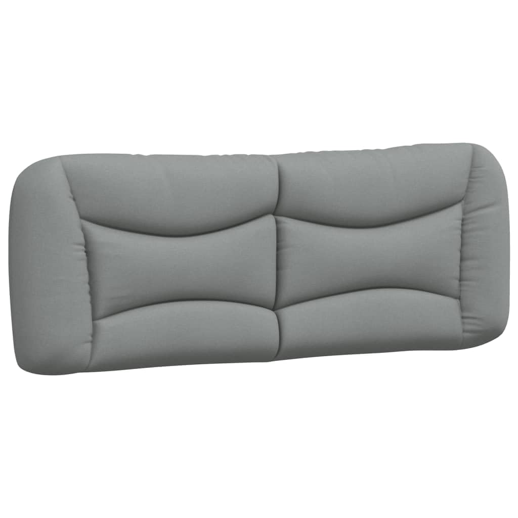vidaXL Upholstered Headboard Cushion - Light Gray Fabric, 53.9", Breathable, Comfortable PP Fiber Filling, Easy Wall Hanging, Stylish Bedroom Decor