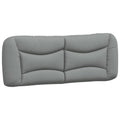 vidaXL Upholstered Headboard Cushion - Light Gray Fabric, 53.9", Breathable, Comfortable PP Fiber Filling, Easy Wall Hanging, Stylish Bedroom Decor
