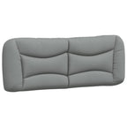 vidaXL Upholstered Headboard Cushion - Light Gray Fabric, 53.9", Breathable, Comfortable PP Fiber Filling, Easy Wall Hanging, Stylish Bedroom Decor