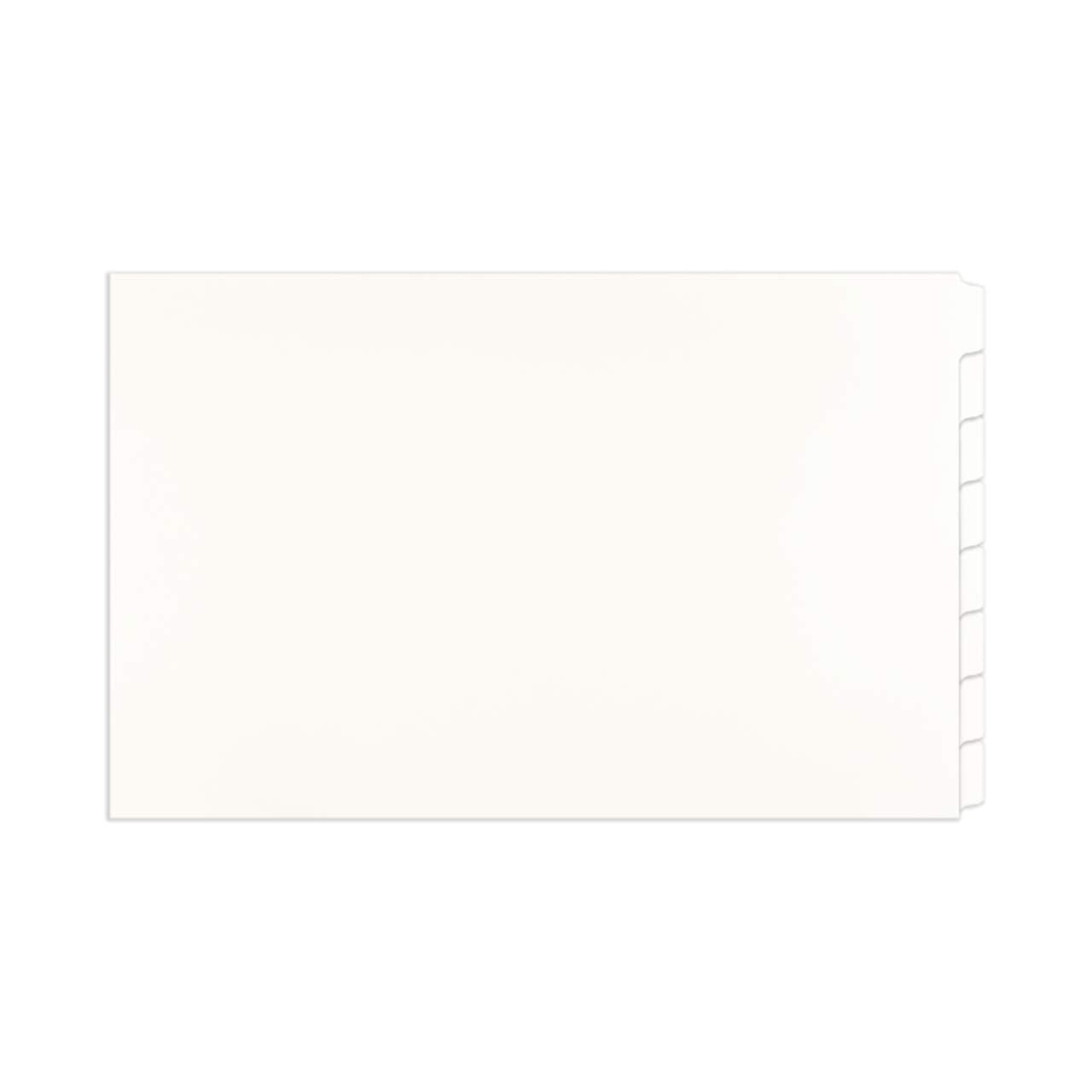 11X17 8 Tabbed Dividers Extra Long, Pack Of 16, White (592801)