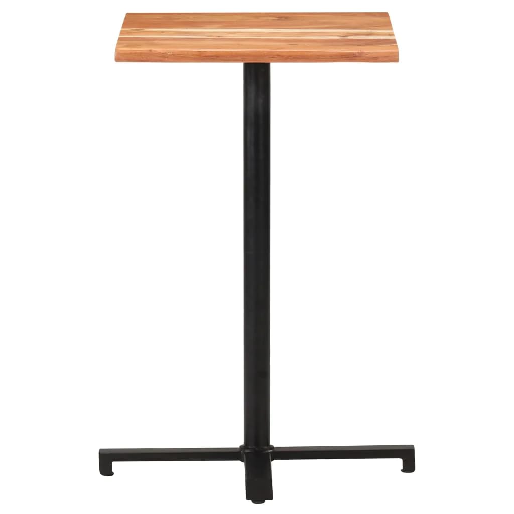 vidaXL Bar Table with Live Edges 19.7&quot;x19.7&quot;x43.3&quot; Solid Acacia Wood