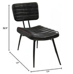 Coaster Furniture Partridge Padded (Set of 2) Espresso and Black Side Chair 110652