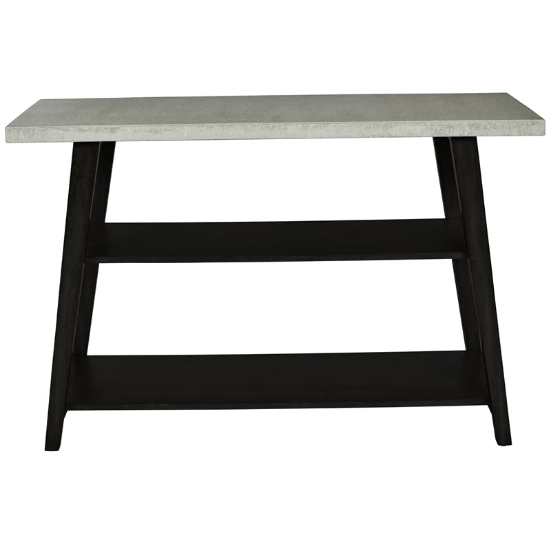 Progressive Furniture Jackson II Sofa/Console Table, Concrete Gray/Black