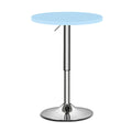 Monibloom Bistro Pub Table Round Bar 27.5'- 36' Height-Adjustable Cocktail Table With 23.5 Inch Table Top For Dining Room Home Kitchen Patio Bistro (Blue)