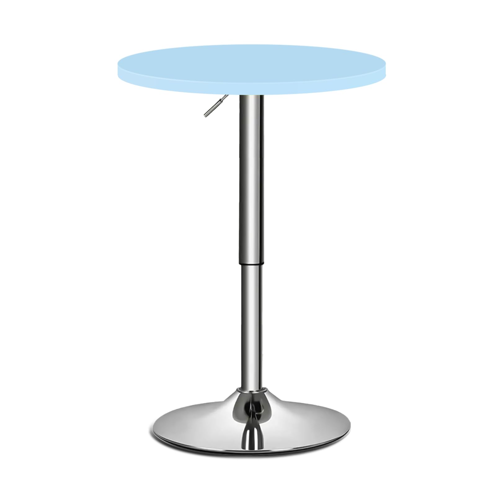 Monibloom Bistro Pub Table Round Bar 27.5'- 36' Height-Adjustable Cocktail Table With 23.5 Inch Table Top For Dining Room Home Kitchen Patio Bistro (Blue)