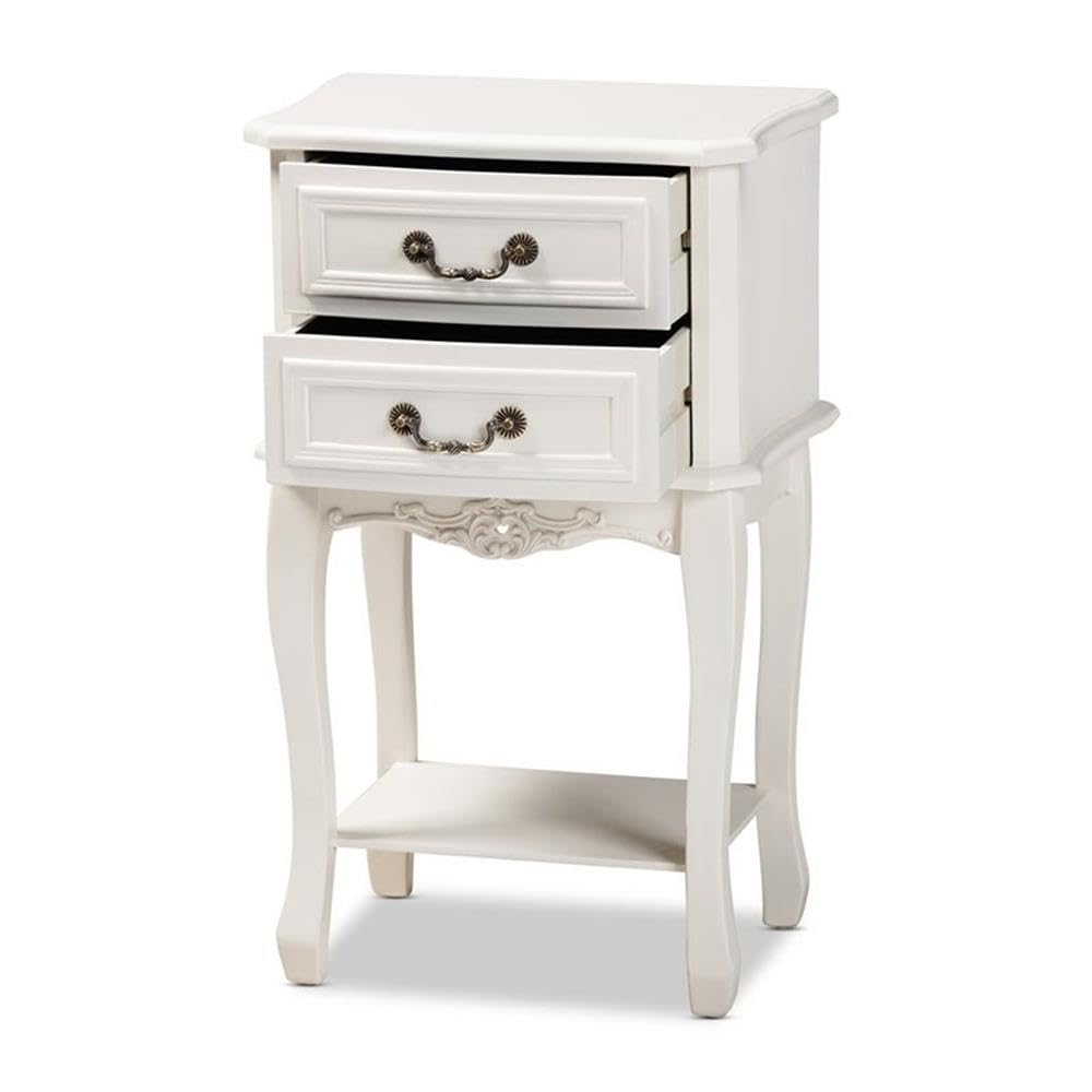 Gabrielle French Country 2-Drawer Wood Nightstand