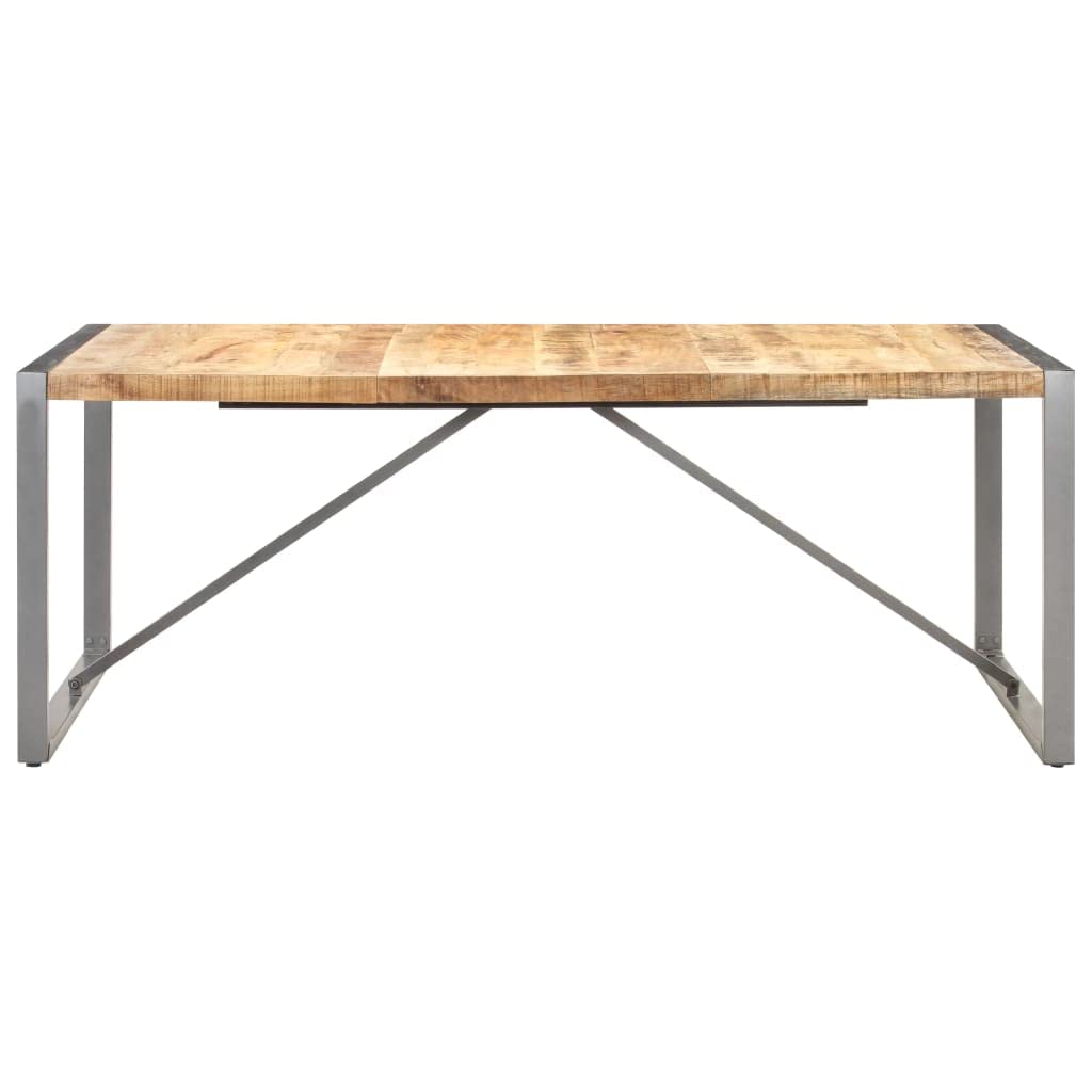 vidaXL Dining Table 78.7&quot;x39.4&quot;x29.5&quot; Solid Rough Mango Wood