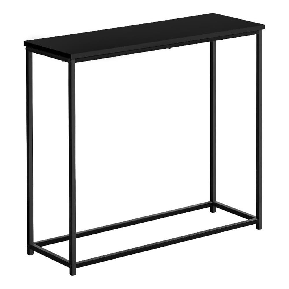 Monarch Specialties I 2250 Accent Table, Console, Entryway, Narrow, Sofa, Living Room, Bedroom, Metal, Laminate, Black, Contemporary, Modern