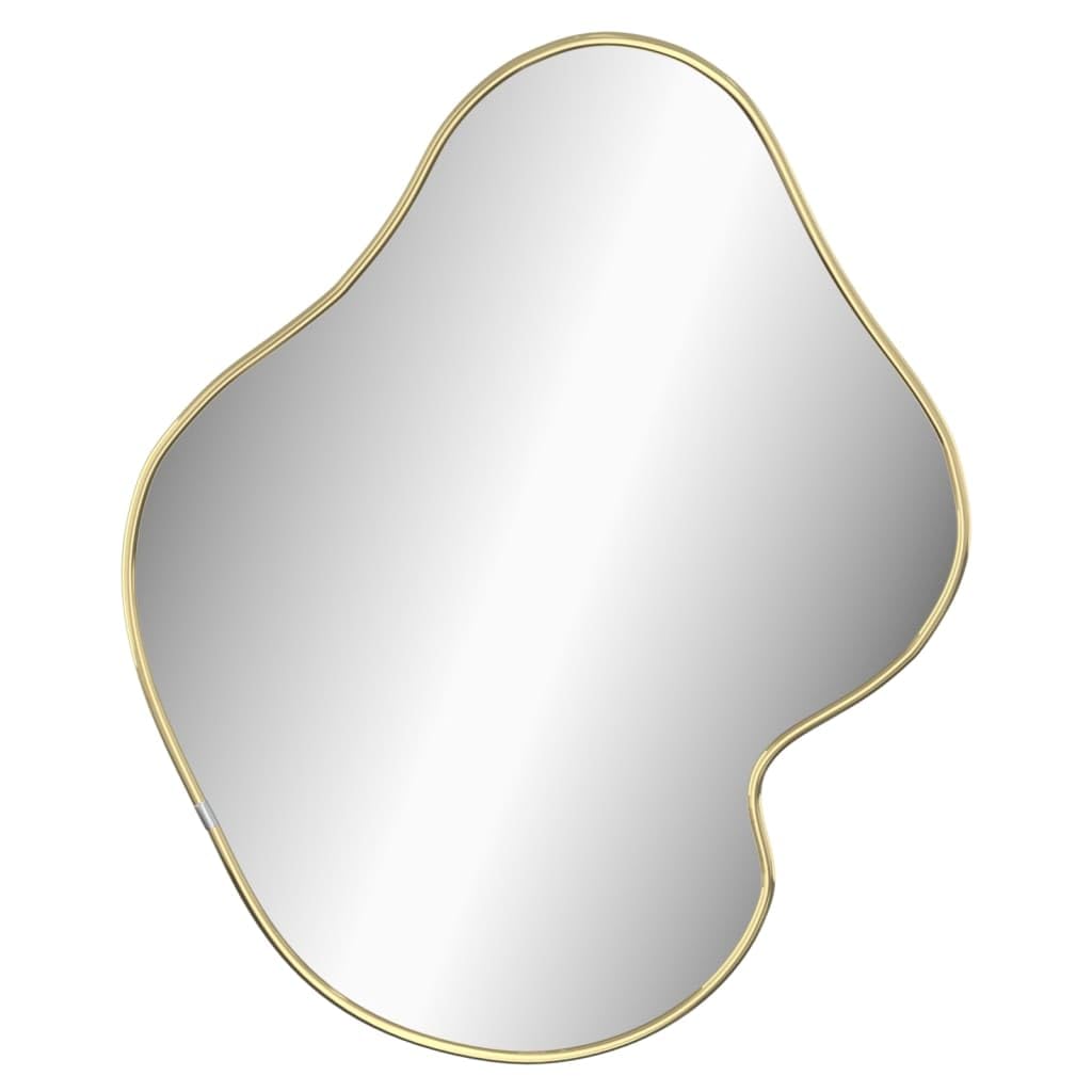 vidaXL Wall Mirror - Stylish Gold Mirrored Glass Wall Decor for Bedroom, Hallway, Living Room and Bathroom - Durable Home Accent Piece - 23.6&quot;x19.7&quot;
