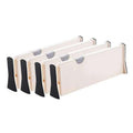 Adjustable Drawer Organizers: Maximize Kitchen, Bedroom & Bathroom Space With 4Piece Divider Set