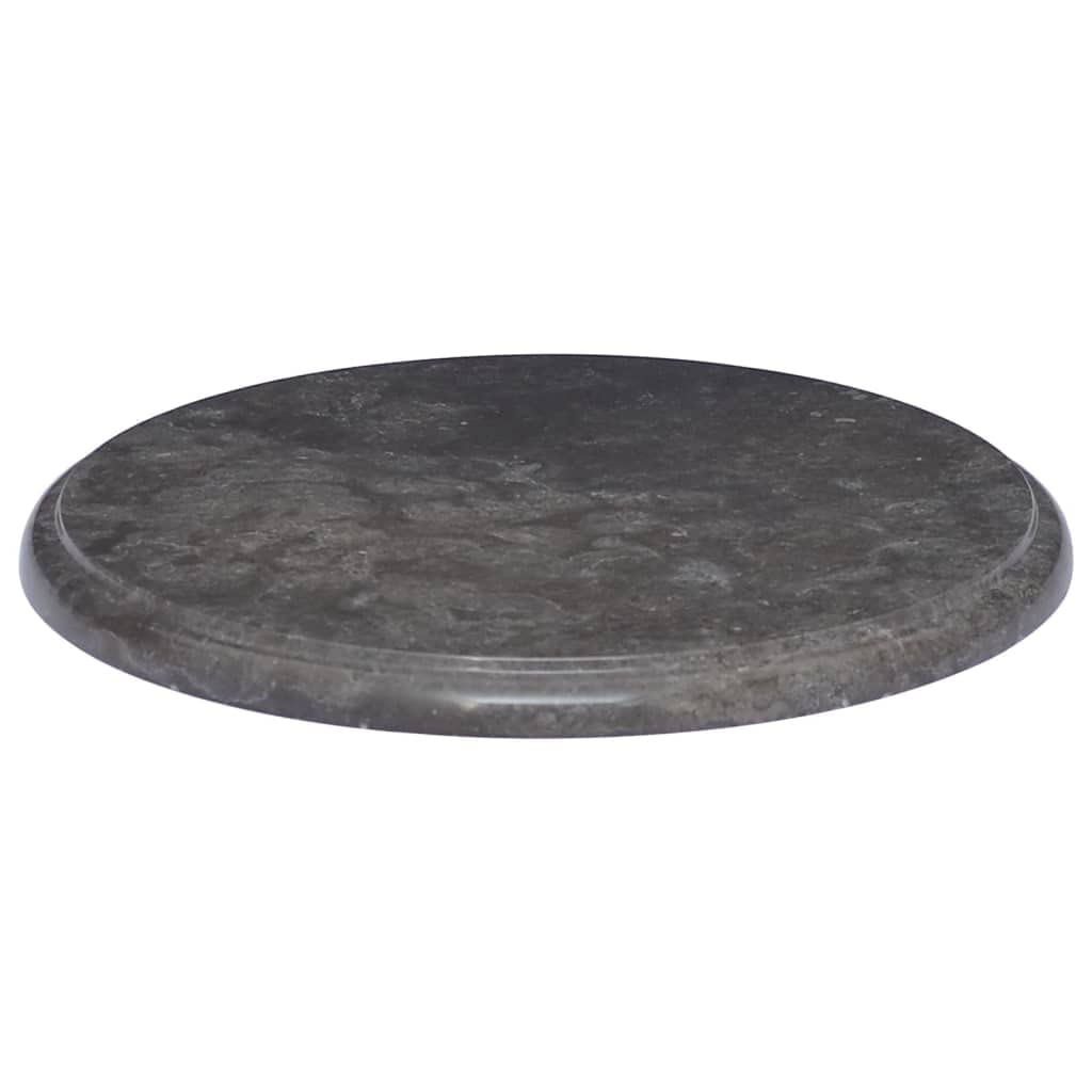 Vidaxl Gray Marble Replacement Table Top – Perfect For Dining Tables, Coffee Tables And Garden Tables, Round 23.6-Inch Diameter Surface, Easy To Clean, Pre-Assembled.