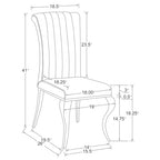 Coaster Home Furnishings Betty Upholstered Side Chairs Grey and Chrome (Set of 4)