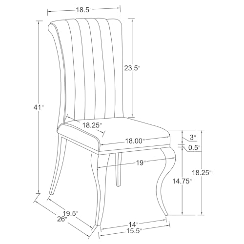 Coaster Home Furnishings Betty Upholstered Side Chairs Grey and Chrome (Set of 4)