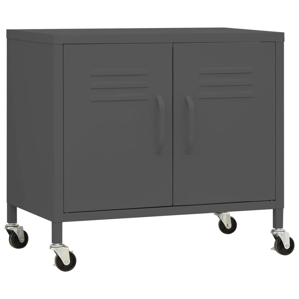 vidaXL Storage Cabinet Anthracite 23.6&quot;x13.8&quot;x19.3&quot; Steel