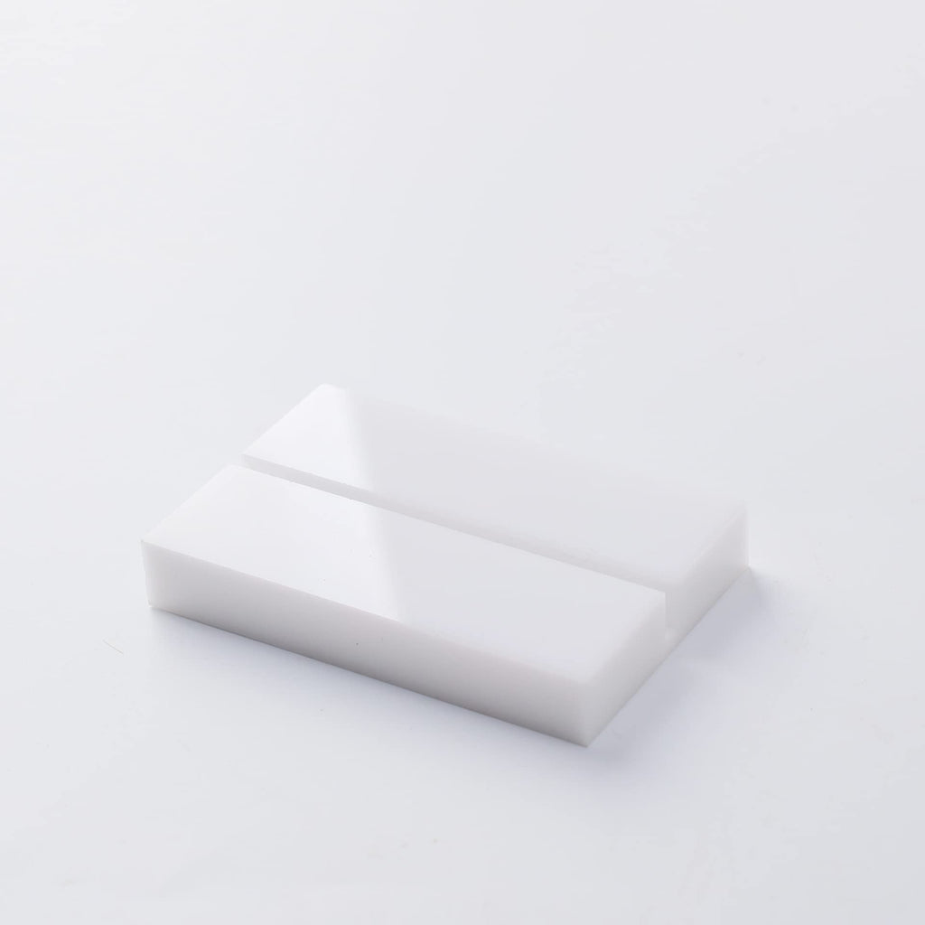 Uniqooo 3' White Acrylic Stand | 10 Pack 3Mm Slot Wedding Sign Holders, Perfect For Wedding, Table Number, Exhibition, Office,