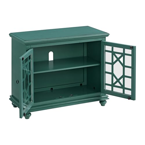 Martin Svensson Home Elegant Tv Stand, 38&quot; W X 32&quot; H, Antique Teal-Green