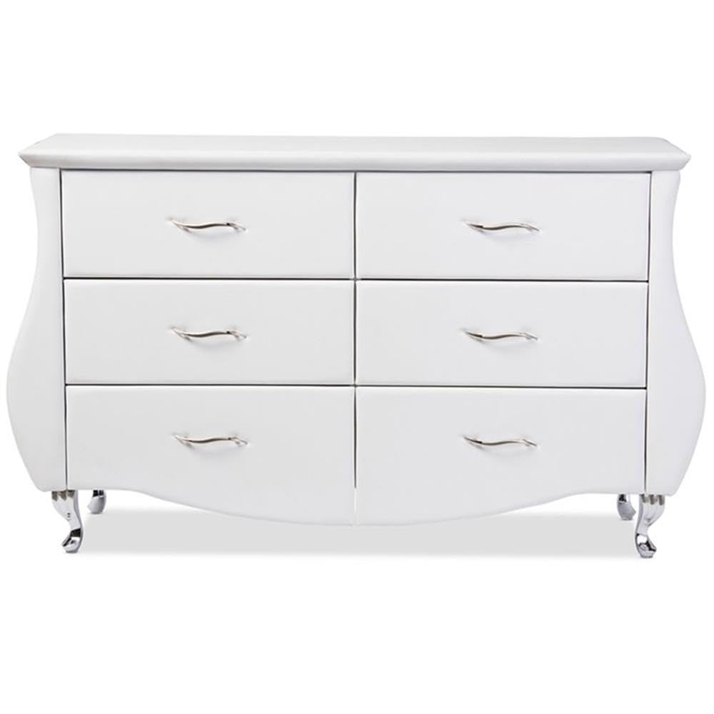 Baxton Studio BBT2039-White-Dresser Dressers, Medium, White