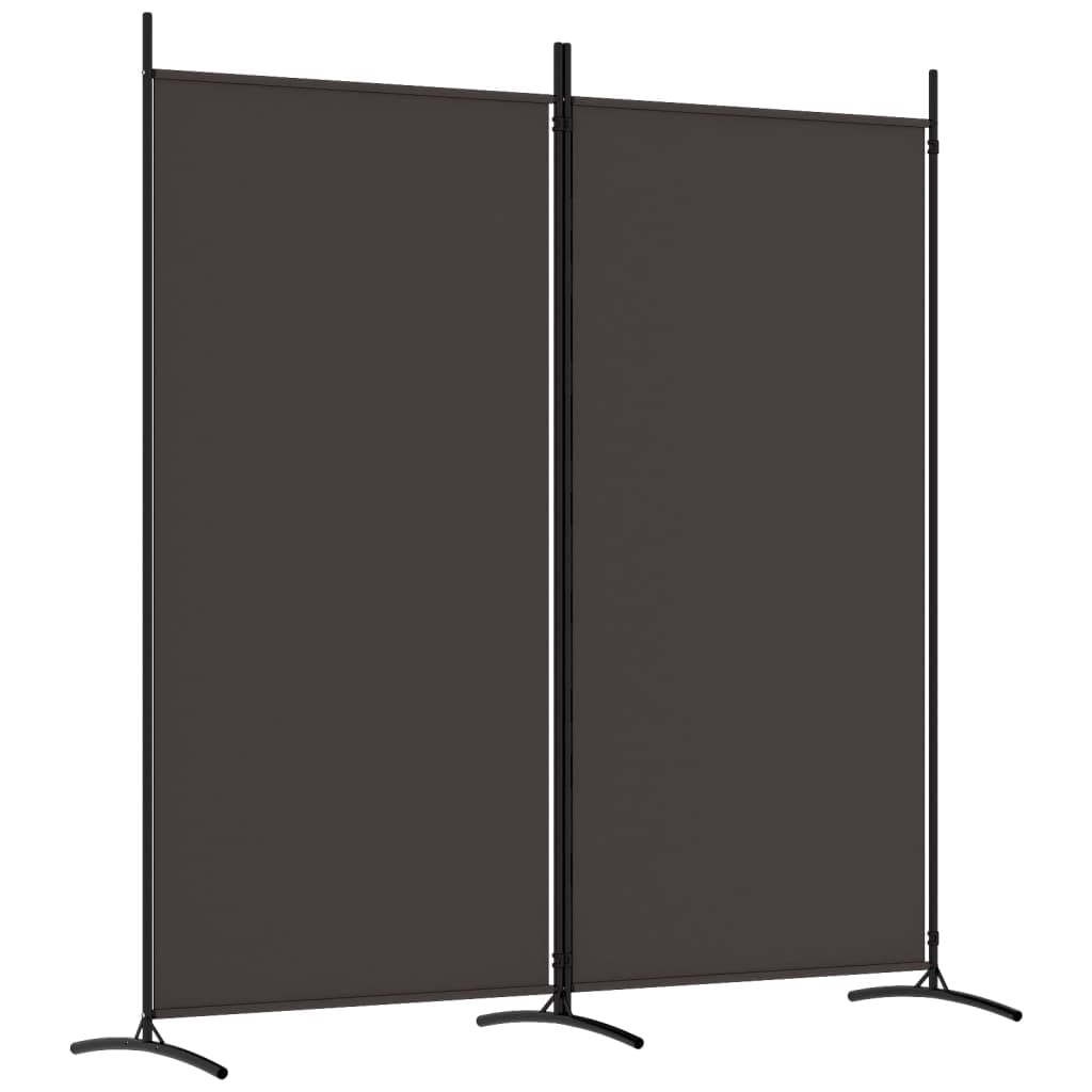 vidaXL Modern 2-Panel Room Divider, Black, 68.9'' x 70.9'', Durable 100% Polyester Fabric, Foldable Screen, Sunlight Blocker, Sp