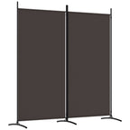 vidaXL Modern 2-Panel Room Divider, Black, 68.9'' x 70.9'', Durable 100% Polyester Fabric, Foldable Screen, Sunlight Blocker, Sp