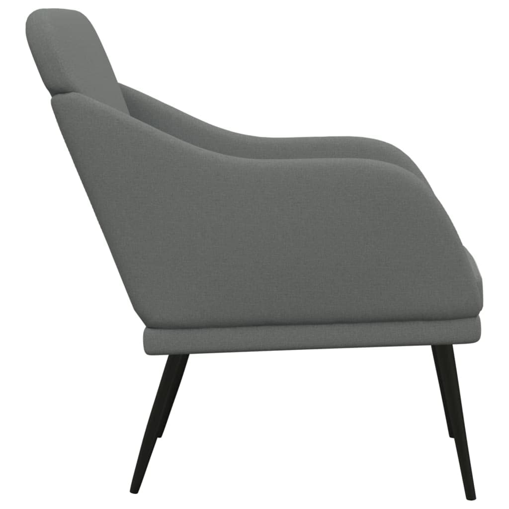 vidaXL Accent Chair Single Sofa Side Chair for Living Room Dark Gray Fabric