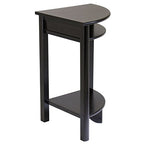 Stylish and Functional LISO Corner Desk with Espresso Finish - 20.5' x 20.5' x 31.1'H - Solid and Composite Wood - Open Shelves - Easy Assembly