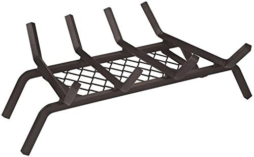 Rocky Mountain Goods Fireplace Grate With Ember Retainer - 1/2    Heavy Duty Cast Iron -Heat Treated For Hottest Fires - Retaine