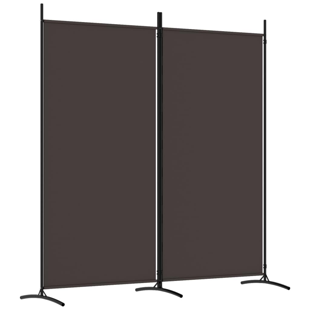 Vidaxl Brown Fabric Foldable 2-Panel Room Divider - Perfect For Bedroom, Living Room, Office And Studio Spaces