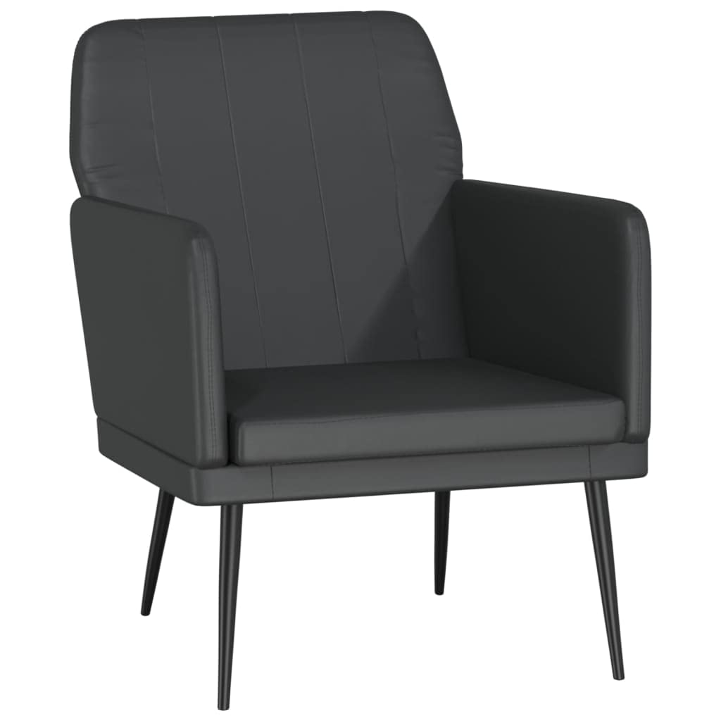 Bussandri Exclusive - Armchair 61x78x80cm artificial leather black