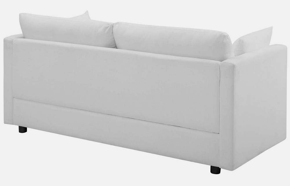 CasaFoyer Activate | Versatile & Stylish Sofa | Cozy Seating | Soft Polyester Upholstery | Compact Box Delivery | Easy Setup | Rounded Cushion Corners | Accent Pillows | Wood Legs | 1102 lbs Weight Capacity