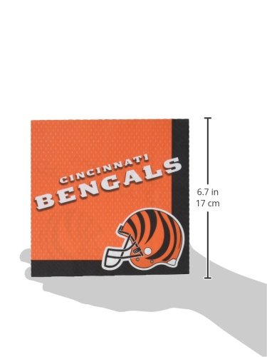 'Cincinnati Bengals'' Luncheon Square Paper Napkins, 6.5'' - (16 Pieces) Perfect For Game Day Celebrations & Tailgates
