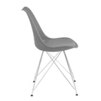 Coaster Home Furnishings Athena Upholstered Grey and Chrome (Set of 2) Side Chair (Model: 110262)