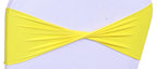 Mds Pack Of 50 Spandex Chair Sashes Bow Sash Elastic Chair Bands Ties Without Buckle For Wedding And Events Decoration Spandex Slider Sashes Bow - Yellow