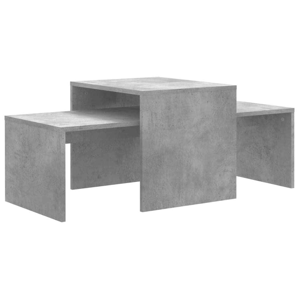 Coffee Table Set Concrete Gray 39.4&quot;x18.9&quot;x15.7&quot; Engineered Wood