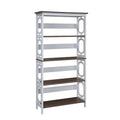 Convenience Concepts Omega 5 Tier Bookcase, Driftwood Shelves / White Frame