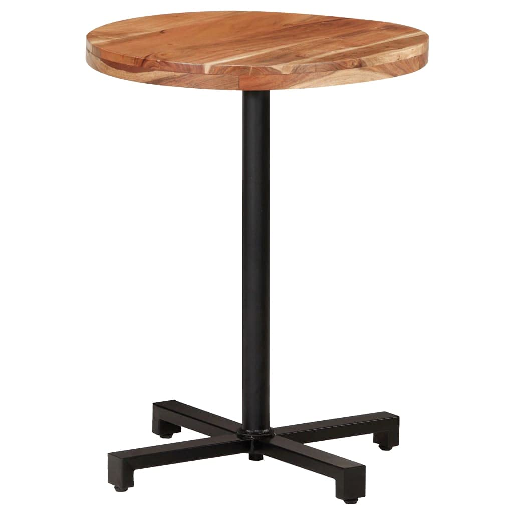 Bistro Table Round ?23.6&quot;X29.5&quot; Solid Acacia Wood