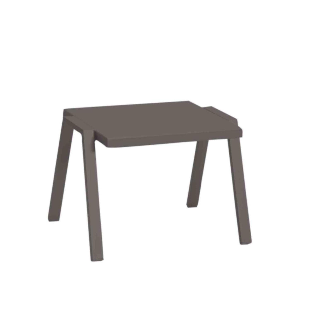 Whiteline Modern Living Rio Indoor/Outdoor Side Table Taupe Aluminum powdercoating Finish.