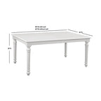 American Woodcrafters Cottage Traditions Wood 80-Inch Extenable Leg Table in Eggshell White