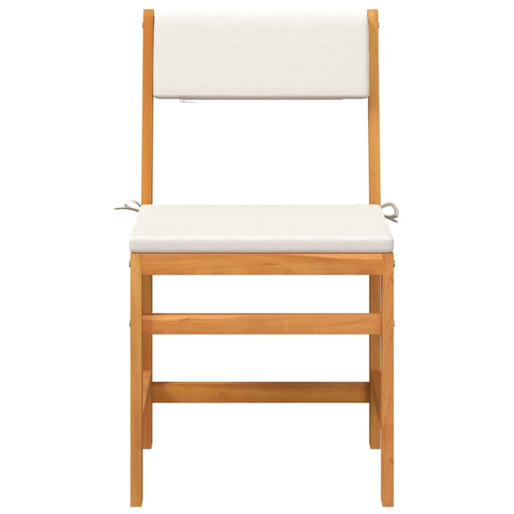 vidaXL Balcony Set with Cushions 3 Piece Outdoor Furniture - Solid Wood Acacia Bistro Set for Patio/Terrace/Garden