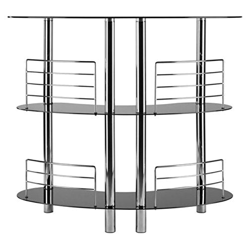Ergode Deluxe Wood Sasha Accent Table | Sleek Curved Design | Ample Storage | Black Finish | Multiple Finishes Available | Assembly Hardware Included | 20' W x 20' D x 27' H (93347-VV)