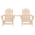 vidaXL Patio Adirondack Chair with Tea Table – Comfortable Outdoor Seating, Solid Fir Wood, Easy Assembly, Weather-Resistant, Ergonomically Design