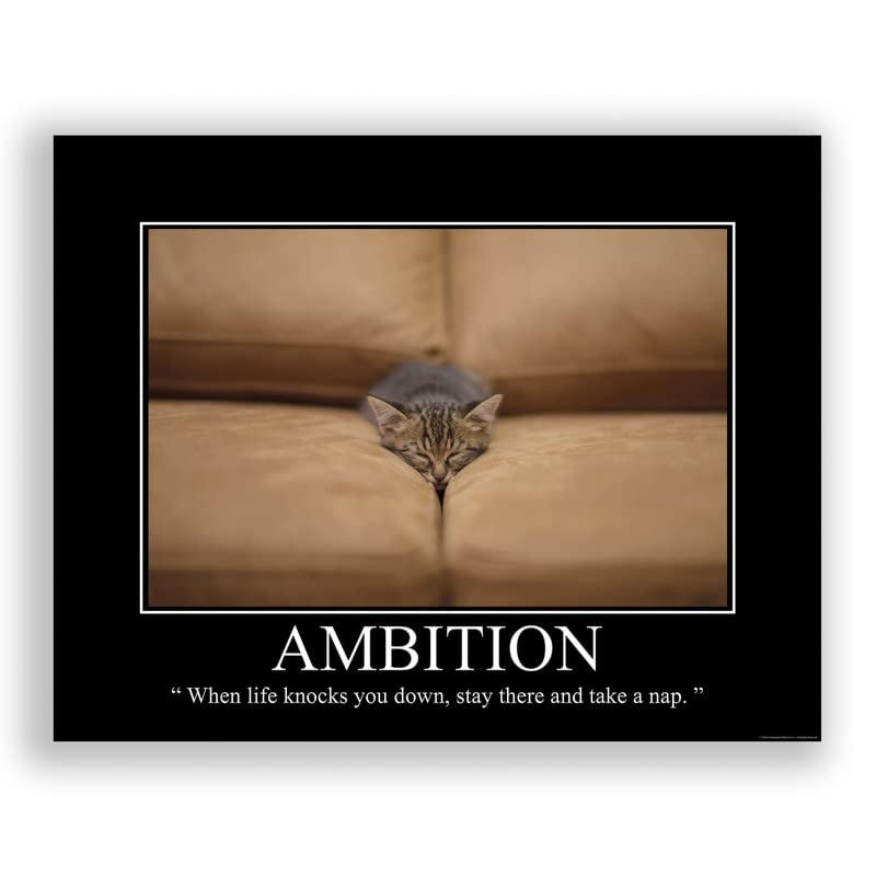 Ambition Demotivational Poster Snarky Ironic Funny Sarcastic Office Wall Decor Art Print 11x14 Inches Unframed