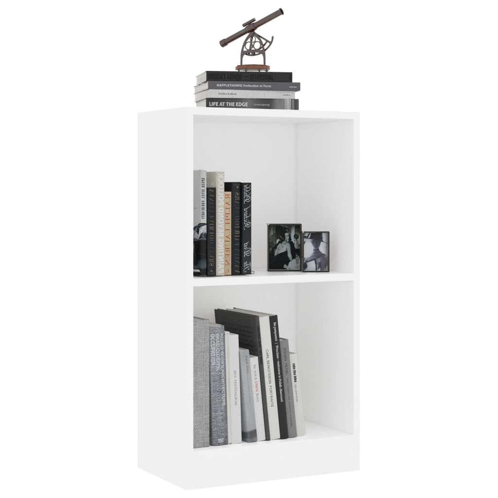 vidaXL Bookshelf White 15.7&quot;x9.4&quot;x29.5&quot; Chipboard