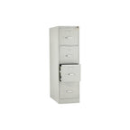 Hon 310 Series 4-Drawer Vertical File Cabinet, Letter Size, Lockable, 52-Inch H X 15-Inch W X 26.5-Inch D, Light Gray (Hon314Pq)