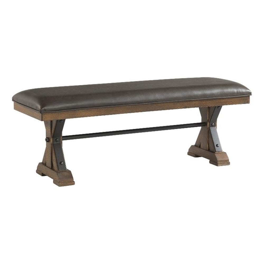 Intercon Taos Canyon Brown Cushion Dining Bench - Thumbnail 2
